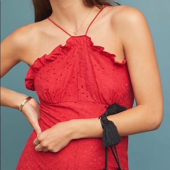 Anthropologie KEEPSAKE Octavia red jumpsuit XL New NWT RARE HTF GORGEOUS - Picture 2 of 12